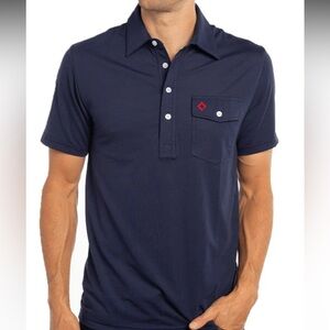 Criquet Performance Players Shirt Navy C Crest Logo Men’s Small